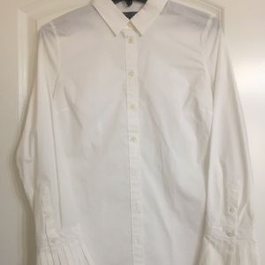 Banana Republic Fitted Shirt with Frilled Sleeves